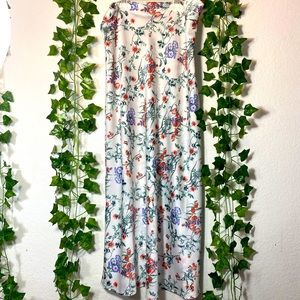 Forever 21 Japanese blossom silk skirt ankle lengt